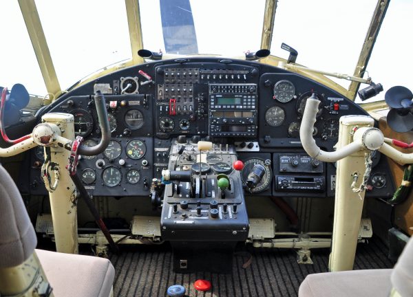 Blick auf das Cockpit