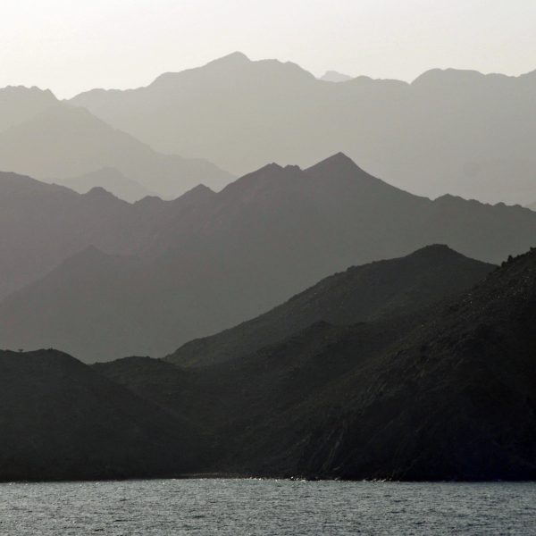 Blick auf die Berge vom Oman