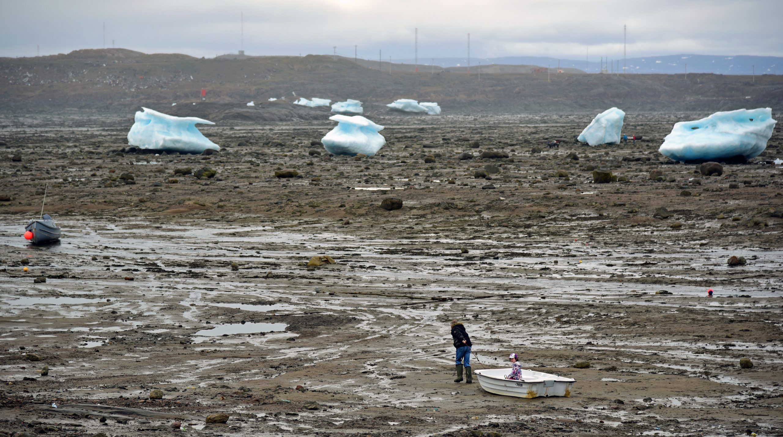 Gestrandete Eisberge in Iqaluit