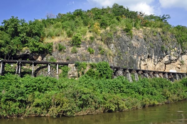 Ein Teil der Thailand-Burma-Eisenbahn, umgangssprachlich Death Railway