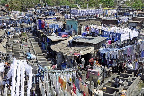 Eine Wäscherei in Mumbai