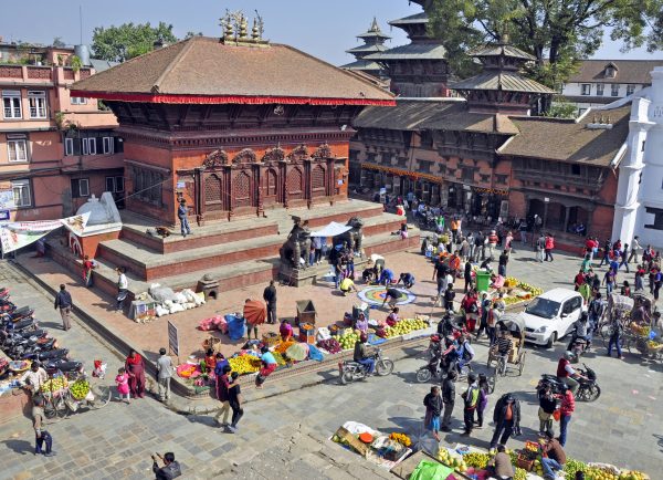 Am Durbar Square in Kathmandu
