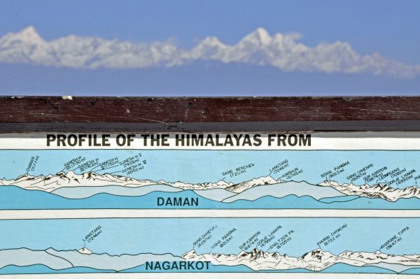 Blick auf das Himalaya Massiv in Nepal
