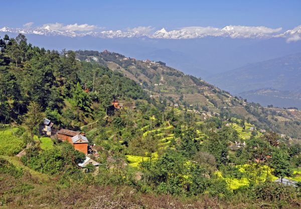 Im Kathmandu Valley nahe Nagarkot im Himalaya Gebirge, Nepal