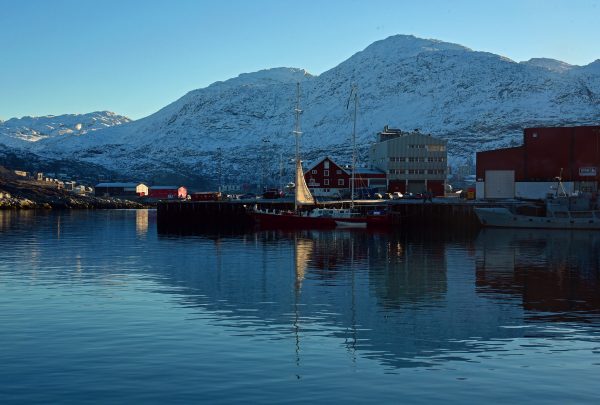 Der Hafen von Nuuk, Grönland, Arktis