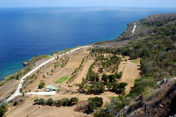 Blick auf den Golfplatz von Christmas Island