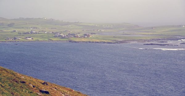 Blick auf Mainland Shetland, Schottland
