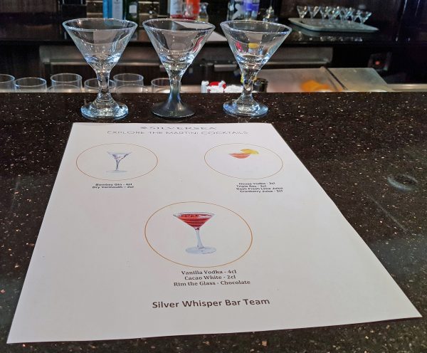 Ein Martini-Cocktail Vergleich auf der MS Silver Whisper in Kanada