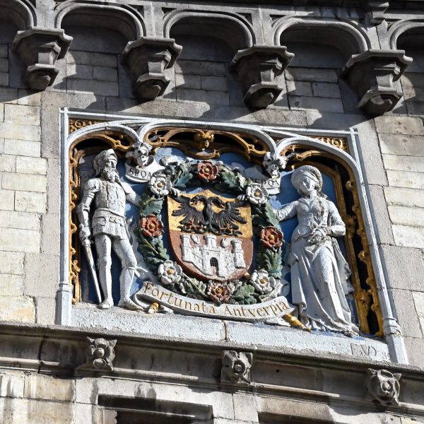 Das Wappen der Burg von Antwerpen / Belgien