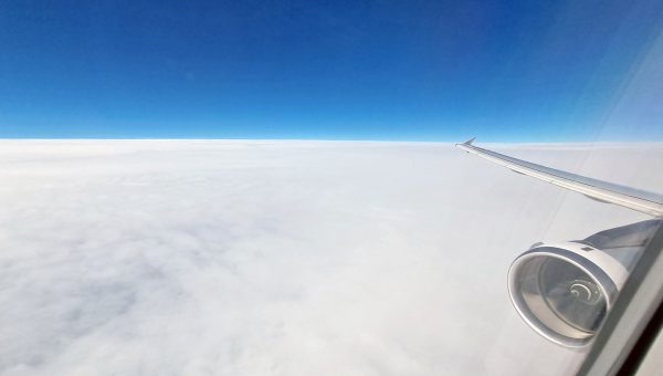 Der Himmel auf dem Flug von Frankfurt am Main nach Istanbul