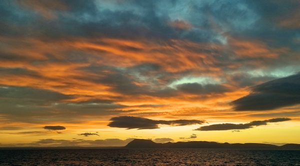 Sonnenuntergang im Norden von Island