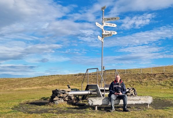 Die alte Polarkreis-Markierung auf Grímsey