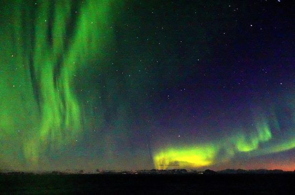 Aurora Borealis über Grönland