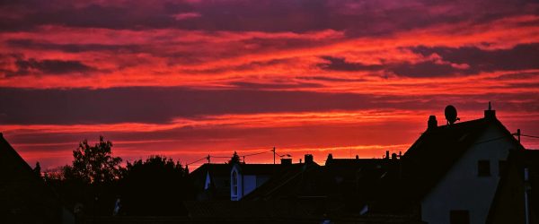 Ein Sonnenaufgang von meiner Wohnung in Hochheim am Main aus gesehen