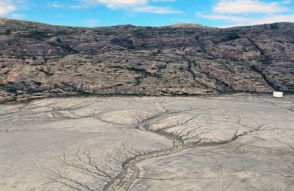 Kein Wasser im Kangerlussuaq-Fjord