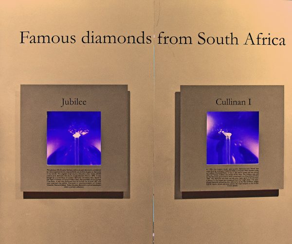 Diamanten im Big Hole Museum in Kimberley in Südafrika